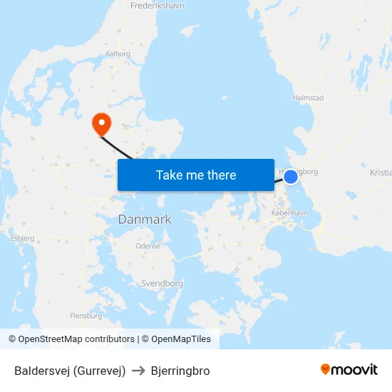 Baldersvej (Gurrevej) to Bjerringbro map