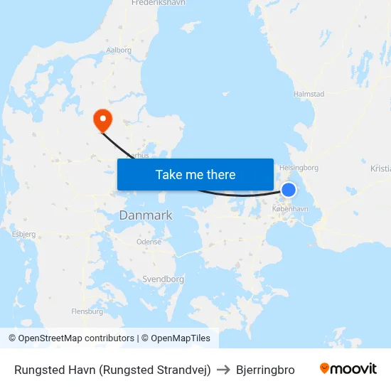 Rungsted Havn (Rungsted Strandvej) to Bjerringbro map