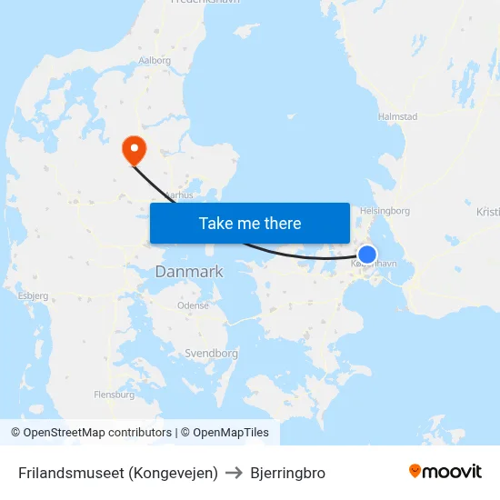 Frilandsmuseet (Kongevejen) to Bjerringbro map