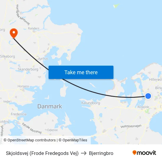 Skjoldsvej (Frode Fredegods Vej) to Bjerringbro map