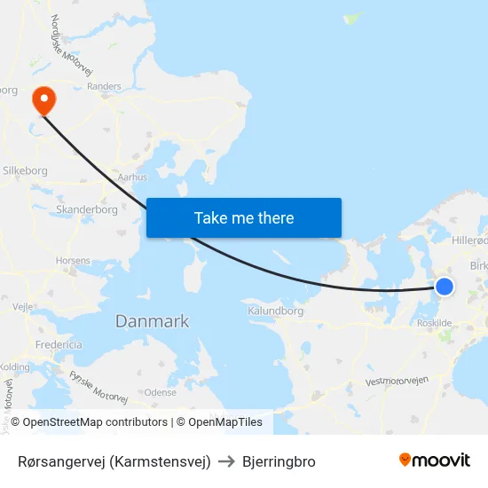 Rørsangervej (Karmstensvej) to Bjerringbro map