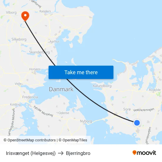 Irisvænget (Helgesvej) to Bjerringbro map