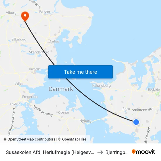 Susåskolen Afd. Herlufmagle (Helgesvej) to Bjerringbro map