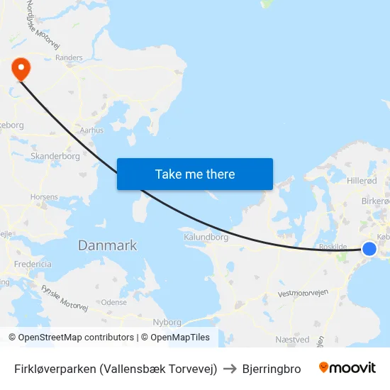 Firkløverparken (Vallensbæk Torvevej) to Bjerringbro map