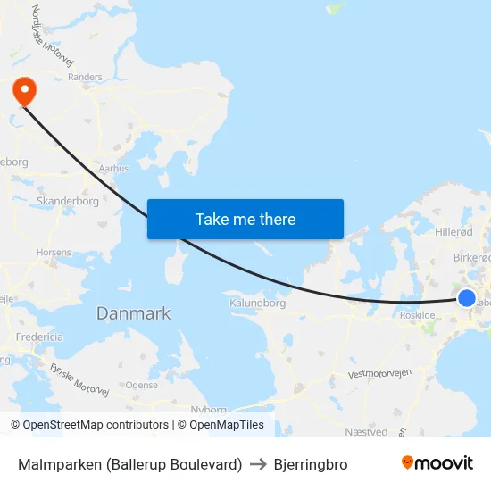 Malmparken (Ballerup Boulevard) to Bjerringbro map