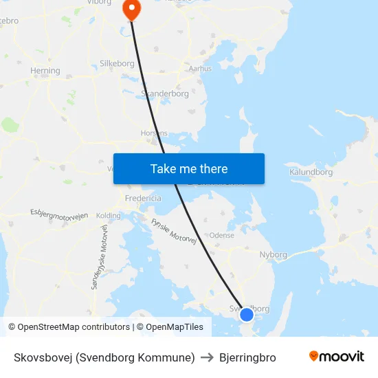 Skovsbovej (Svendborg Kommune) to Bjerringbro map