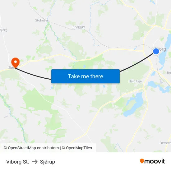 Viborg St. to Sjørup map