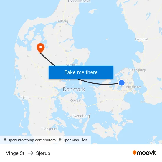 Vinge St. to Sjørup map