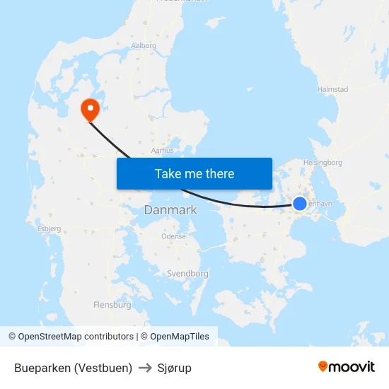 Bueparken (Vestbuen) to Sjørup map