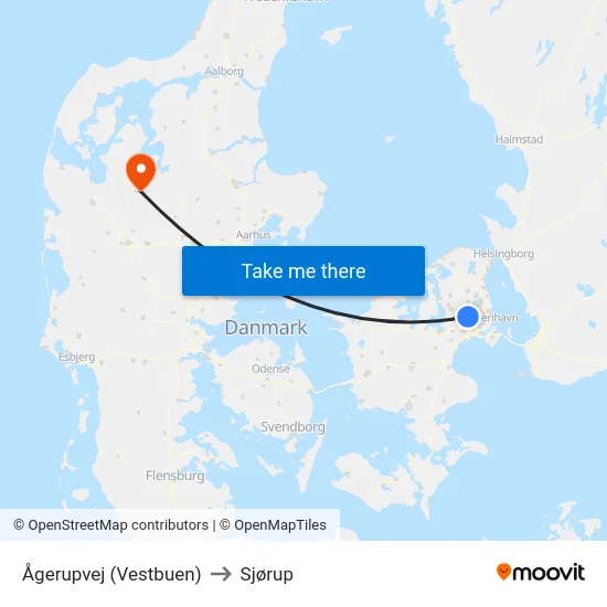 Ågerupvej (Vestbuen) to Sjørup map