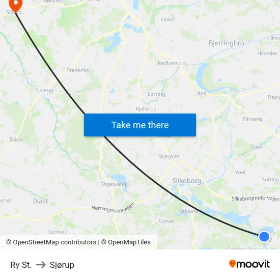 Ry St. to Sjørup map