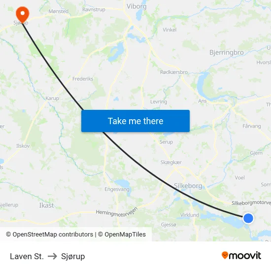 Laven St. to Sjørup map