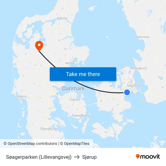 Søagerparken (Lillevangsvej) to Sjørup map