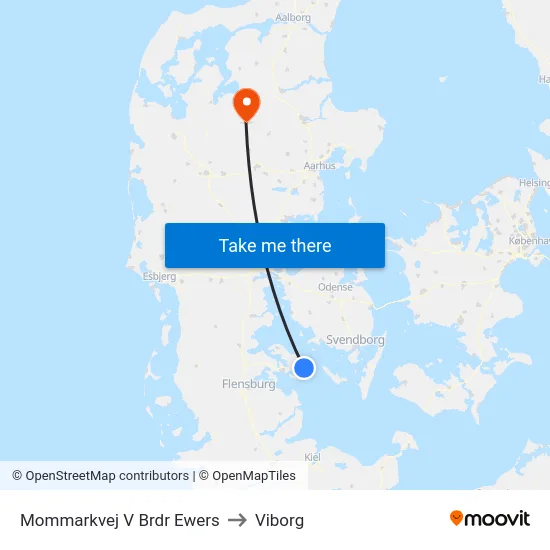 Mommarkvej V Brdr Ewers to Viborg map