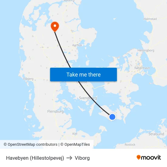 Havebyen (Hillestolpevej) to Viborg map