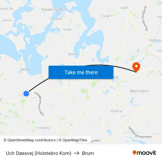 Uch Døesvej (Holstebro Kom) to Ørum map