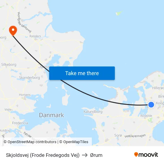 Skjoldsvej (Frode Fredegods Vej) to Ørum map