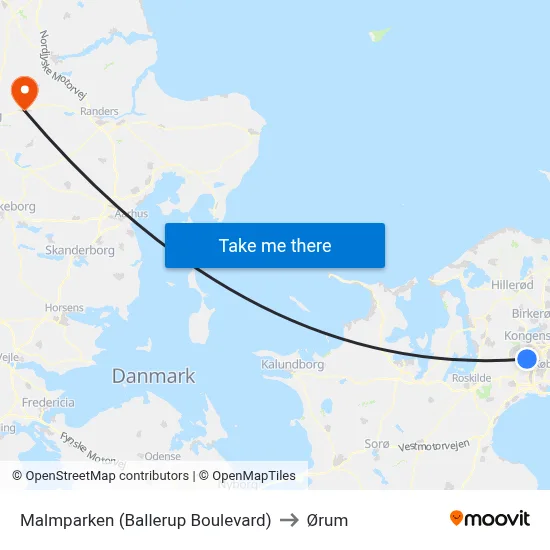 Malmparken (Ballerup Boulevard) to Ørum map