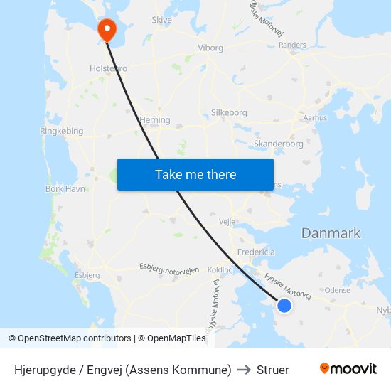 Hjerupgyde / Engvej (Assens Kommune) to Struer map