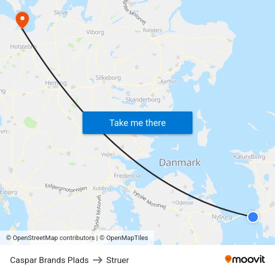 Caspar Brands Plads to Struer map