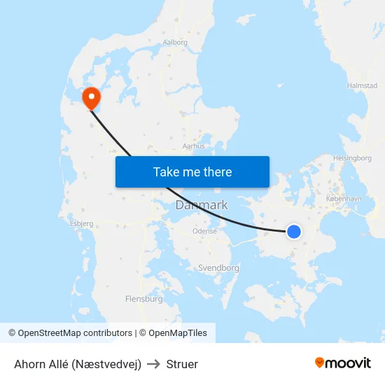 Ahorn Allé (Næstvedvej) to Struer map