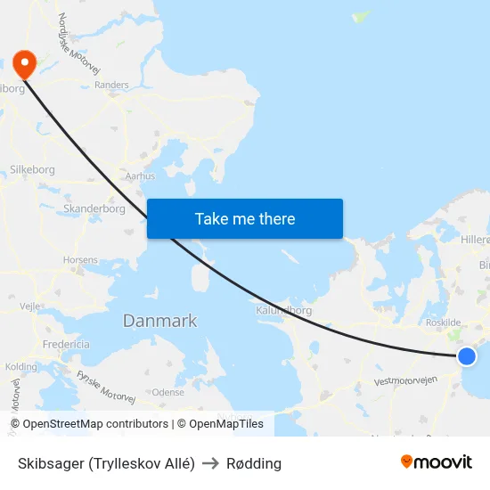 Skibsager (Trylleskov Allé) to Rødding map