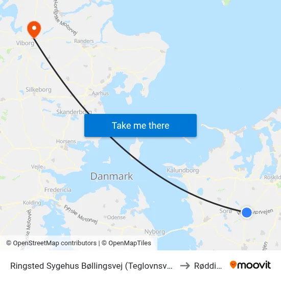 Ringsted Sygehus Bøllingsvej (Teglovnsvej) to Rødding map