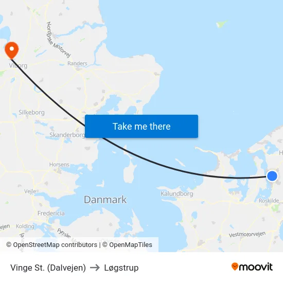 Vinge St. (Dalvejen) to Løgstrup map