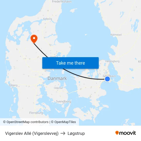 Vigerslev Allé (Vigerslevvej) to Løgstrup map