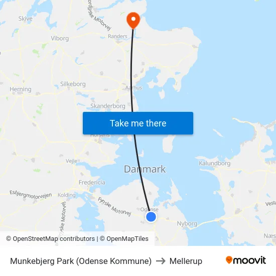 Munkebjerg Park (Odense Kommune) to Mellerup map