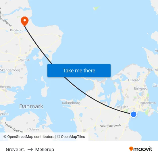 Greve St. to Mellerup map