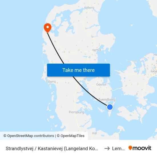 Strandlystvej / Kastanievej (Langeland Kommune) to Lemvig map