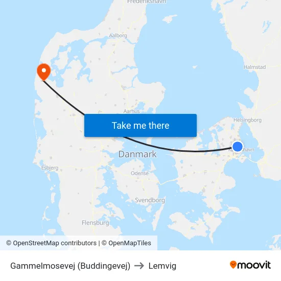 Gammelmosevej (Buddingevej) to Lemvig map