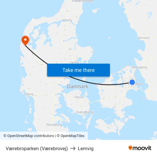 Værebroparken (Værebrovej) to Lemvig map