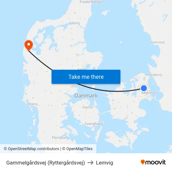 Gammelgårdsvej (Ryttergårdsvej) to Lemvig map