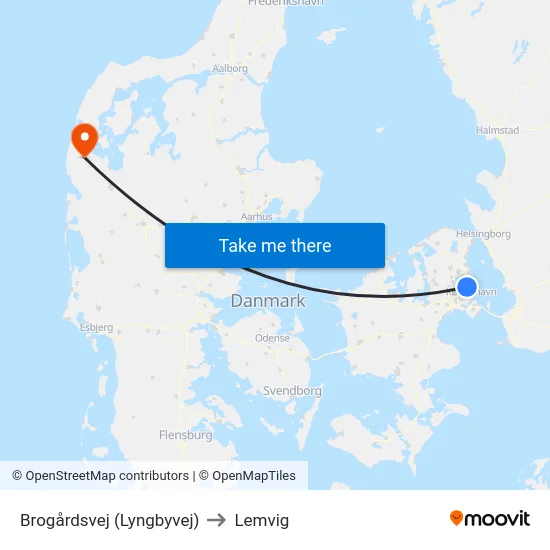 Brogårdsvej (Lyngbyvej) to Lemvig map