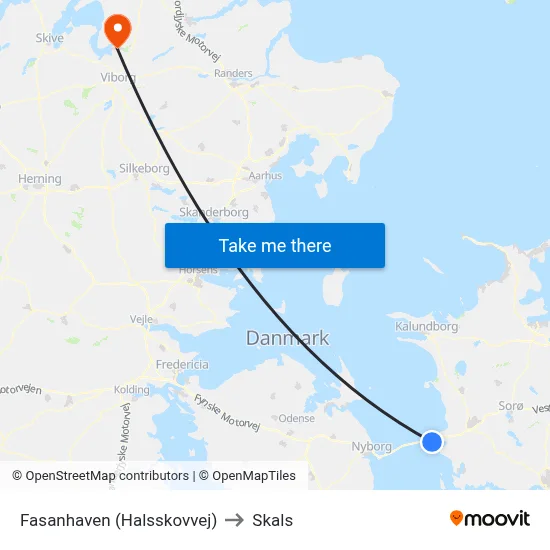 Fasanhaven (Halsskovvej) to Skals map