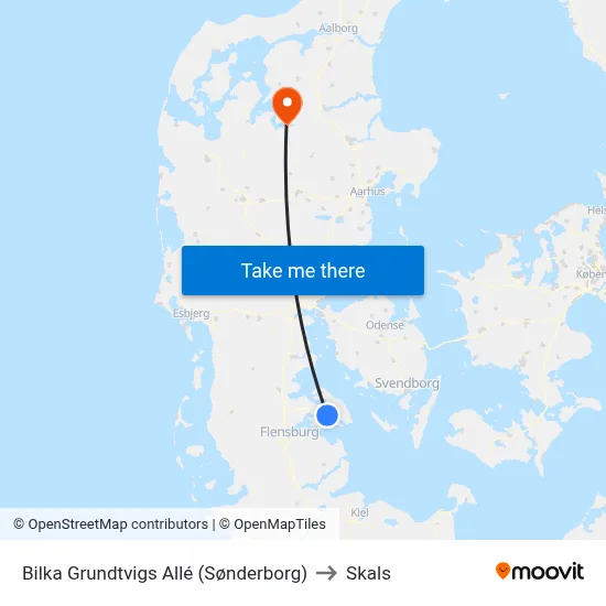 Bilka Grundtvigs Allé (Sønderborg) to Skals map