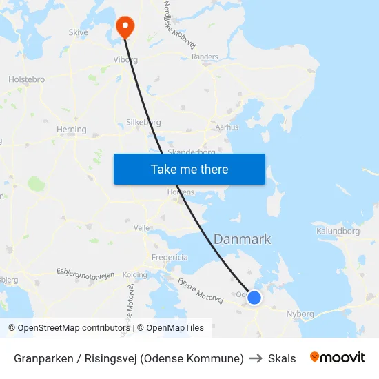 Granparken / Risingsvej (Odense Kommune) to Skals map