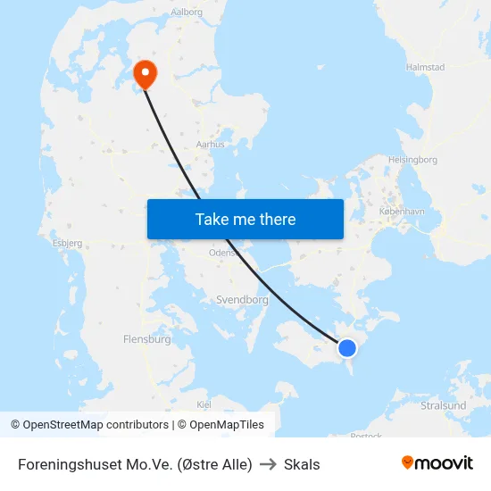 Foreningshuset Mo.Ve. (Østre Alle) to Skals map