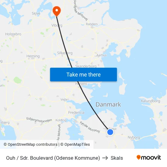 Ouh / Sdr. Boulevard (Odense Kommune) to Skals map