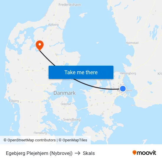 Egebjerg Plejehjem (Nybrovej) to Skals map