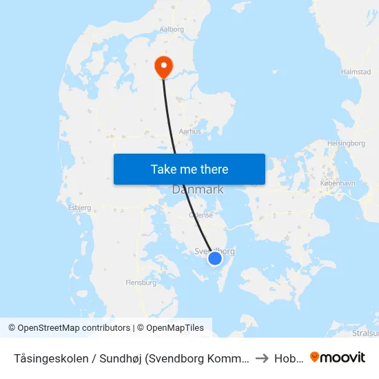 Tåsingeskolen / Sundhøj (Svendborg Kommune) to Hobro map