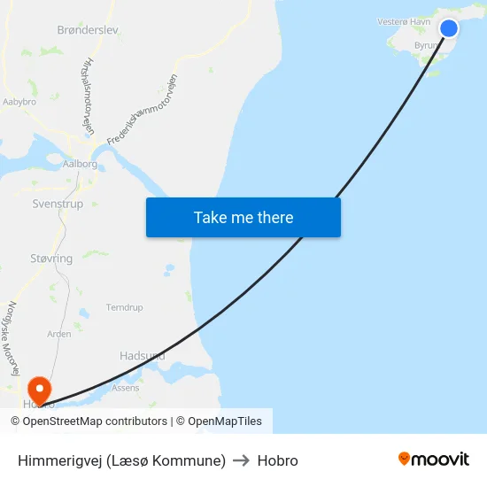 Himmerigvej (Læsø Kommune) to Hobro map