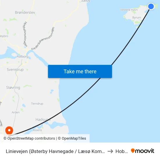 Linievejen (Østerby Havnegade / Læsø Komm.) to Hobro map