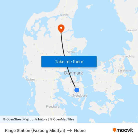 Ringe Station (Faaborg Midtfyn) to Hobro map