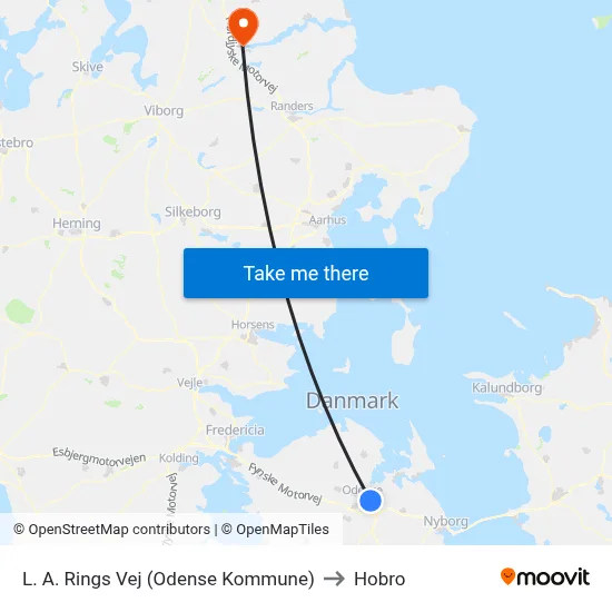 L. A. Rings Vej (Odense Kommune) to Hobro map