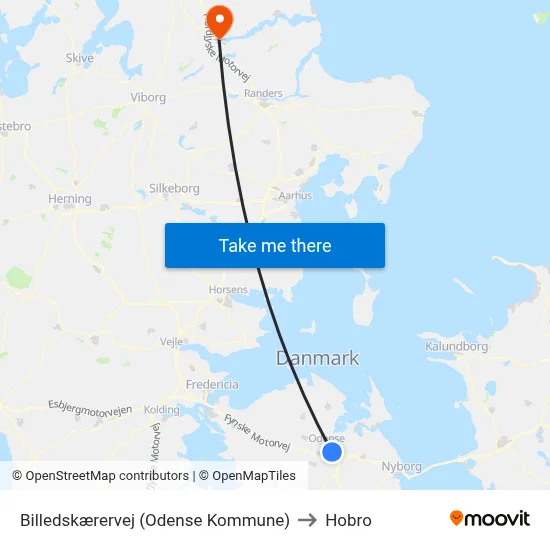 Billedskærervej (Odense Kommune) to Hobro map