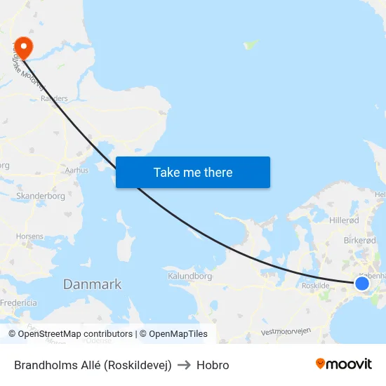 Brandholms Allé (Roskildevej) to Hobro map