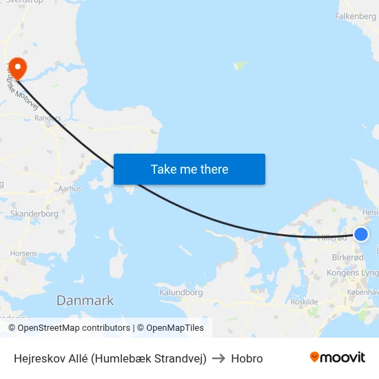 Hejreskov Allé (Humlebæk Strandvej) to Hobro map